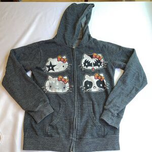 Rare‎ Hello Kitty X Kiss Sanrio 2012 Limited Edition Full Zip Hoodie Medium